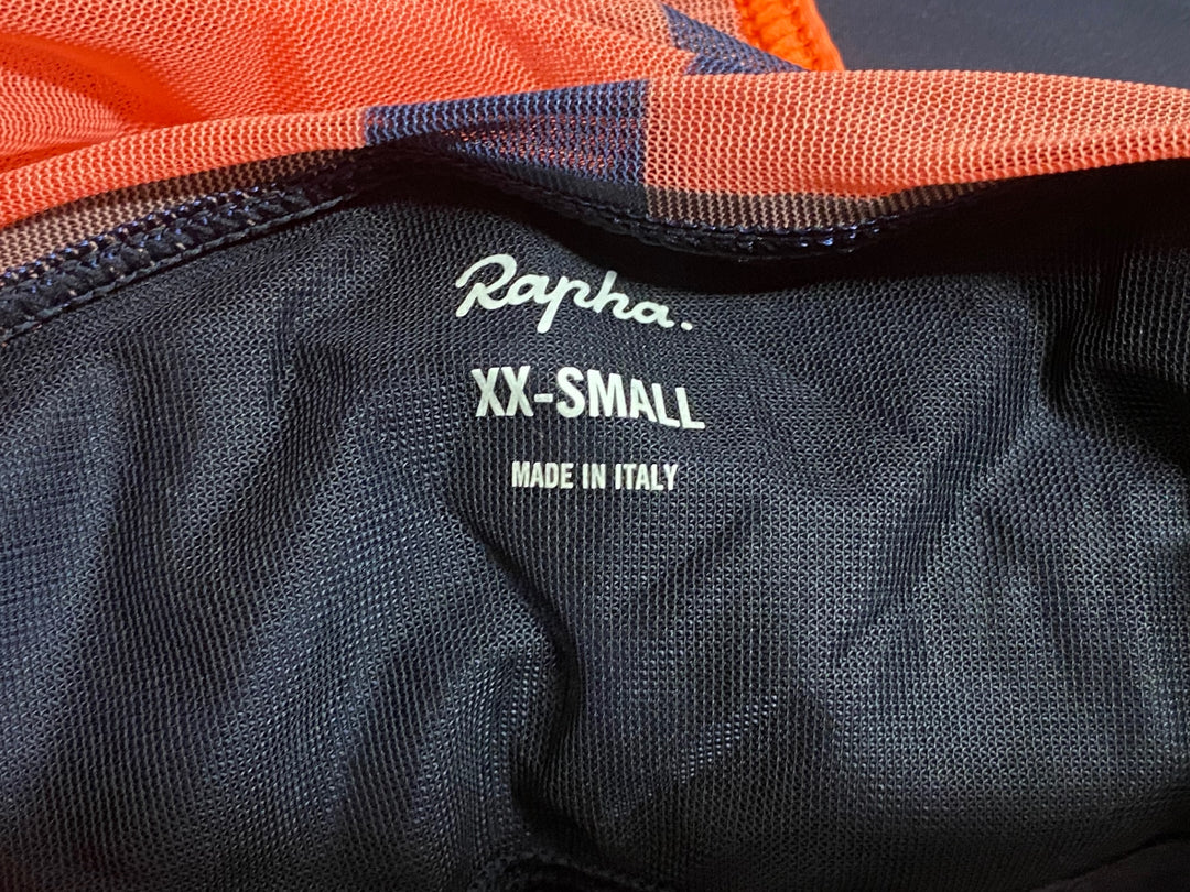JE266 ラファ Rapha SOUPLESSE FLYWEIGHT BIB SHORTS ビブショーツ ダークネイビー オレンジ レディース XXS