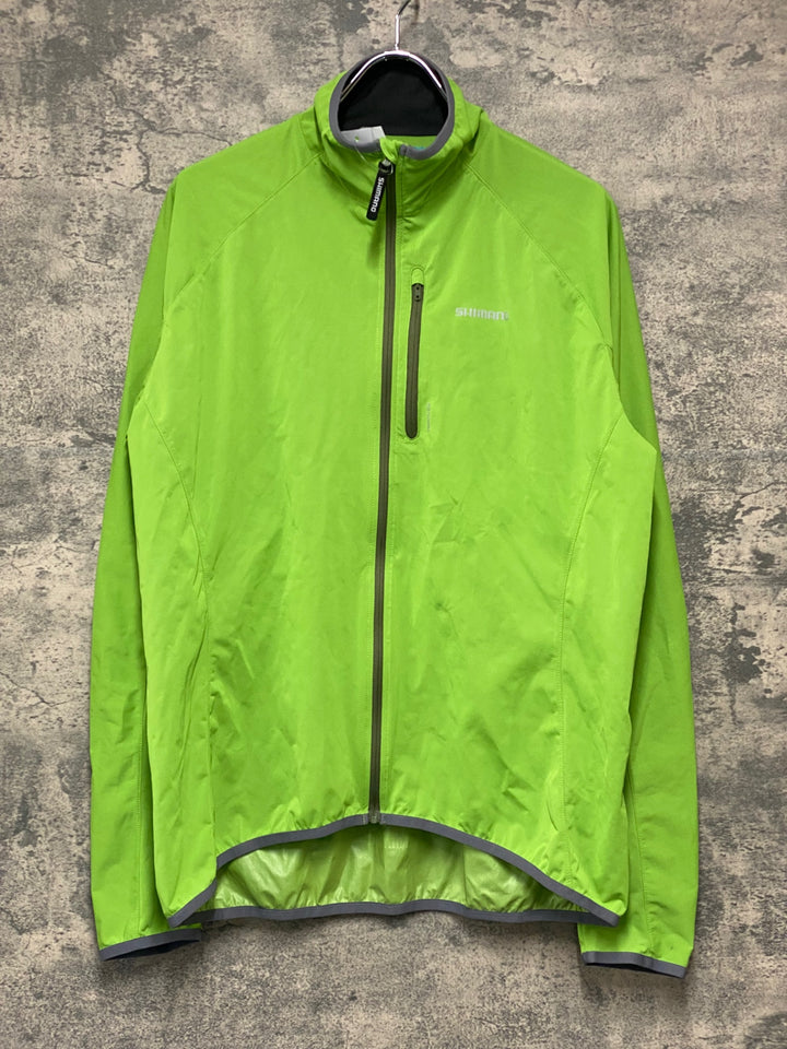 JZ006 シマノ SHIMANO 長袖 サイクルジャケット 黄緑 XL