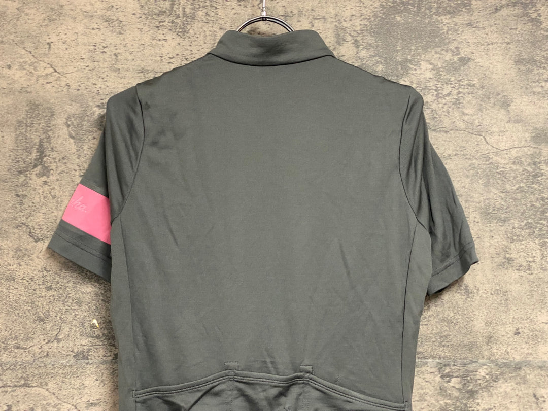JW055 ラファ Rapha MEN'S CLASSIC JERSEY 半袖サイクルジャージ グレー S ※日焼け、補修跡