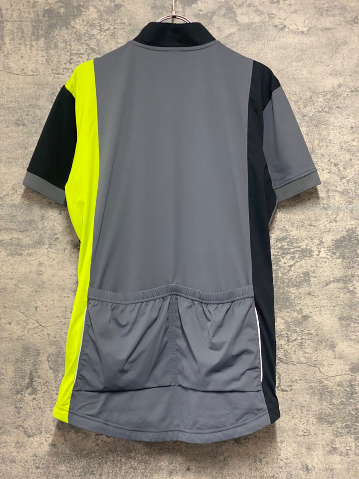 JX565 ルコックスポルティフ le coq sportif 半袖 サイクルジャージ グレー 黒 L