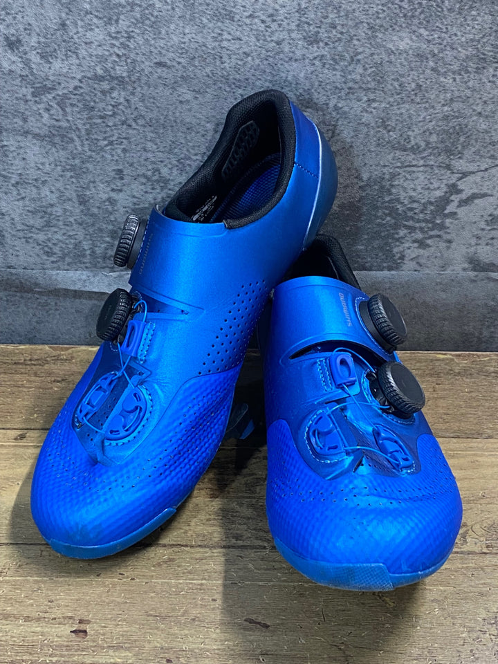 KD820 シマノ SHIMANO S-PHYRE RC9 SHRC902M B01 S ビンディングシューズ  3穴 青 EU39