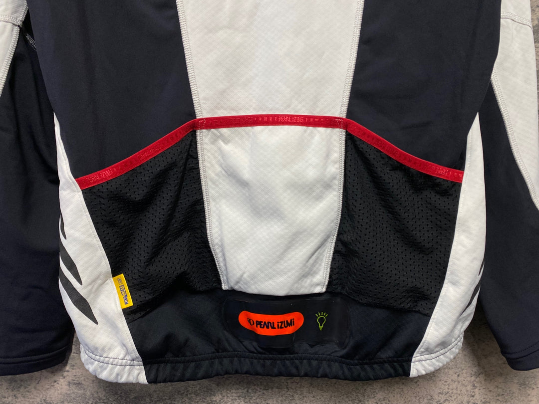 KF697 パールイズミ PEARL iZUMi 長袖 サイクルジャケット 白 黒 XL 裏起毛