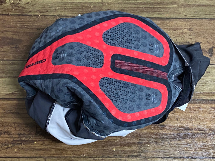 KN397 カステリ CASTELLI ROSSO CORSA ビブショーツ 黒 グレー M