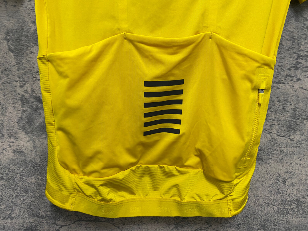 KR204 ラファ Rapha PRO TEAM JERSEY 半袖 サイクルジャージ 黄 XS