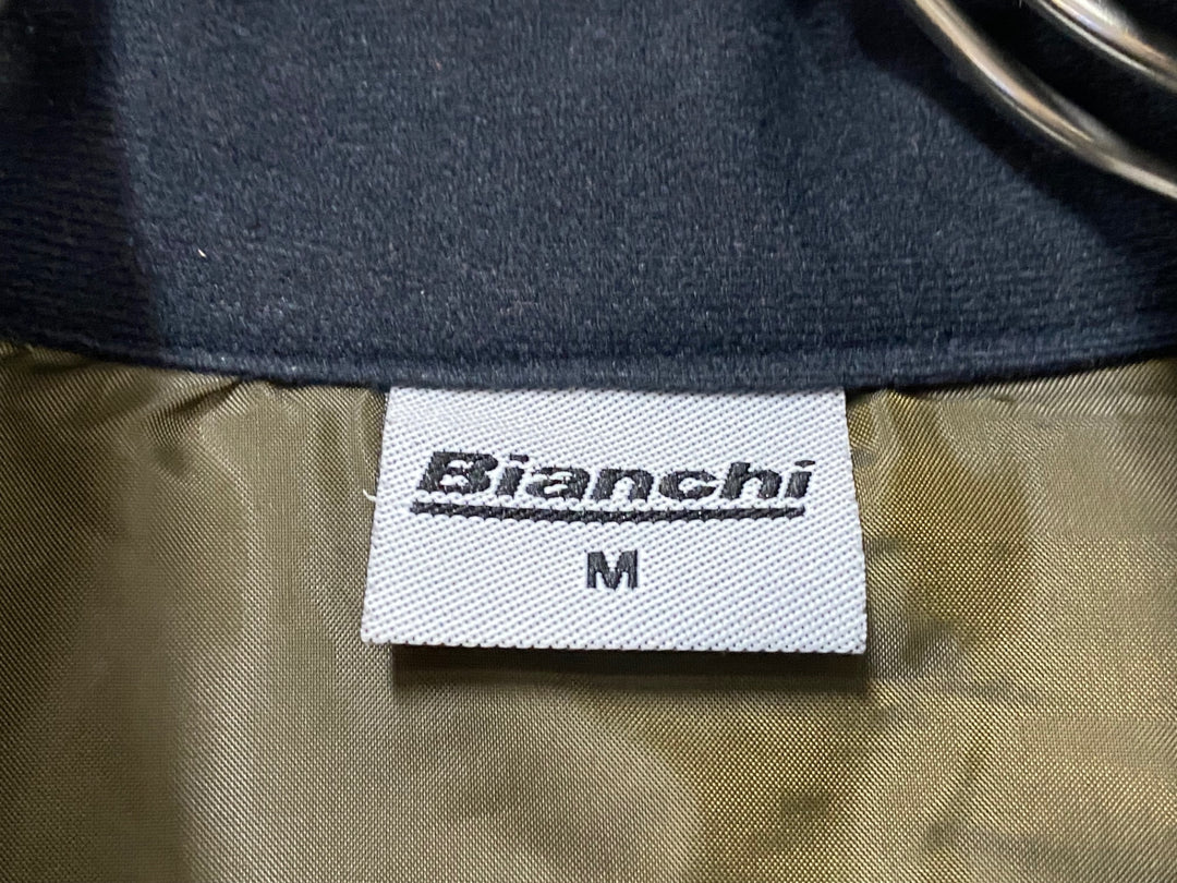 KA198 ビアンキ BIANCHI 長袖 サイクルジャケット 中綿 ブラウン M ※擦れ,ほつれ