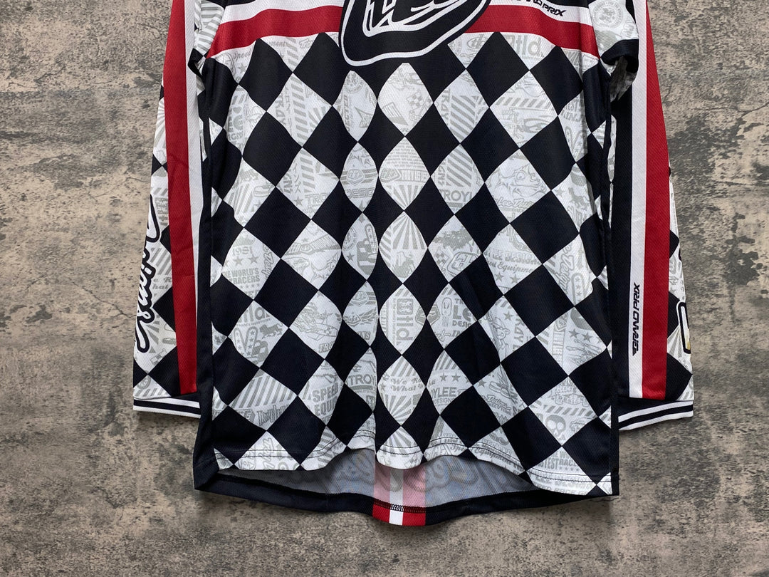 JV400 トロイリーデザイン Troy Lee Design 長袖ジャージ 黒白 S 汚れ