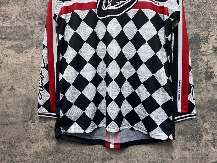 JV400 トロイリーデザイン Troy Lee Design 長袖ジャージ 黒白 S 汚れ