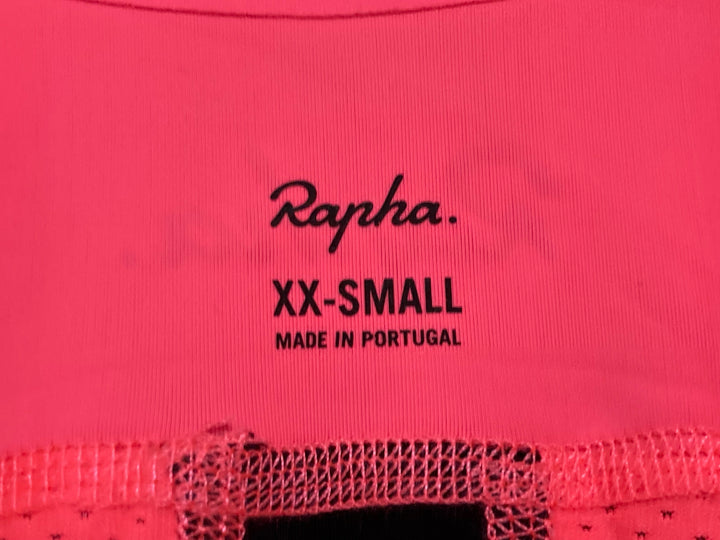 JE274 ラファ Rapha SOUPLESSE WINTER TIGHTS WITH PAD ビブタイツ ブラック ピンク レディース XXS 裏起毛