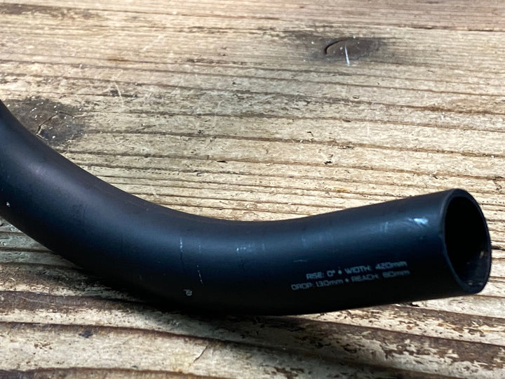 JQ849 スペシャライズド SPECIALIZED S-WORKS AEROFLY2 カーボン ドロップハンドル エンドC-C420mm Φ31.8mm ※ワイヤーカバー欠品、凹みのためジャンク