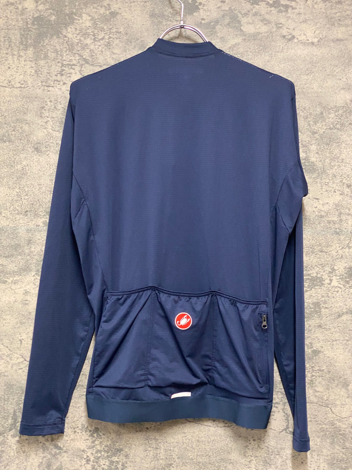 KC012 カステリ CASTELLI 長袖 サイクルジャージ 紺 L