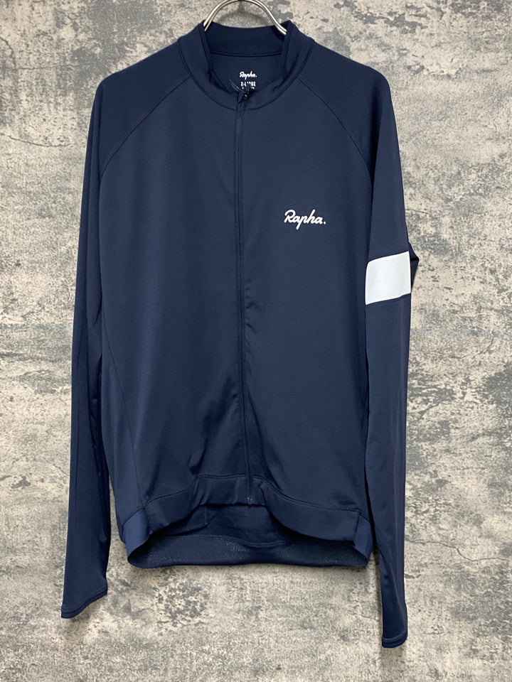 KH017 ラファ Rapha CORE LONG SLEEVE JERSEY 長袖 サイクルジャージ 紺 XL