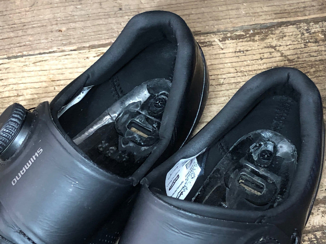 JP132 シマノ SHIMANO S-PHYRE SHRC903M WIDE ビンディングシューズ BOA 3穴 黒 EU41
