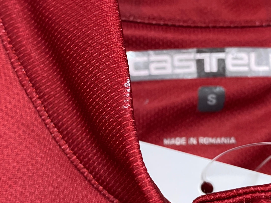 KG335 カステリ CASTELLI 半袖 サイクルジャージ 赤 黒 S INEOS