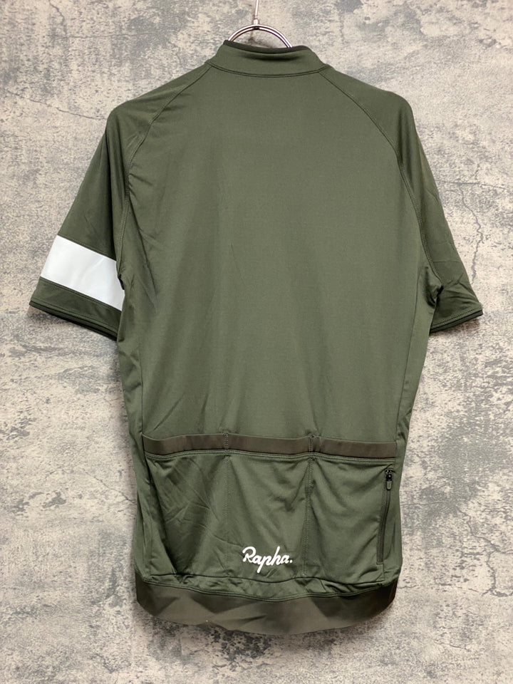 JY682 ラファ Rapha CORE JERSEY 半袖 サイクルジャージ ダークオリーブ L