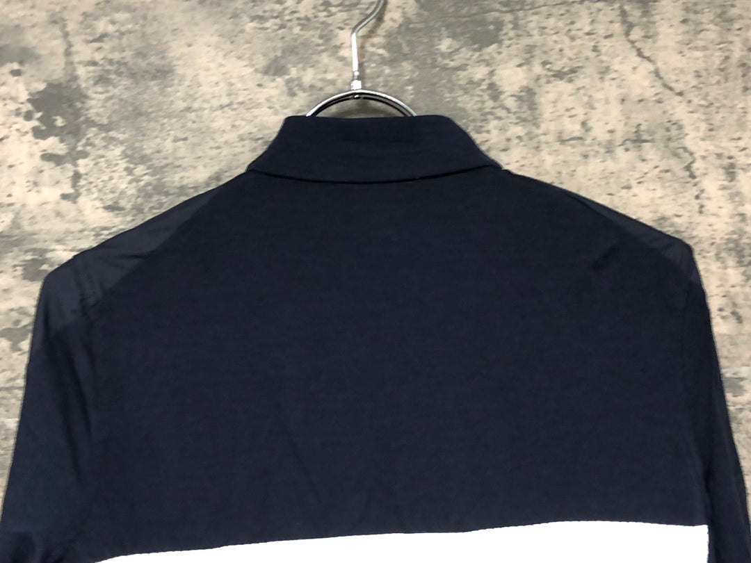 JF776 ラファ Rapha BREVET LONG SLEEVE WINDBLOCK JERSEY 長袖 サイクルジャージ 紺 S