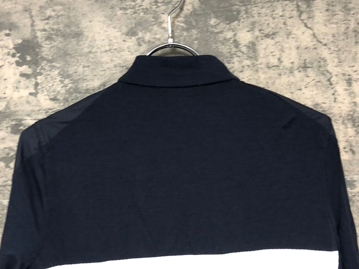 JF776 ラファ Rapha BREVET LONG SLEEVE WINDBLOCK JERSEY 長袖 サイクルジャージ 紺 S