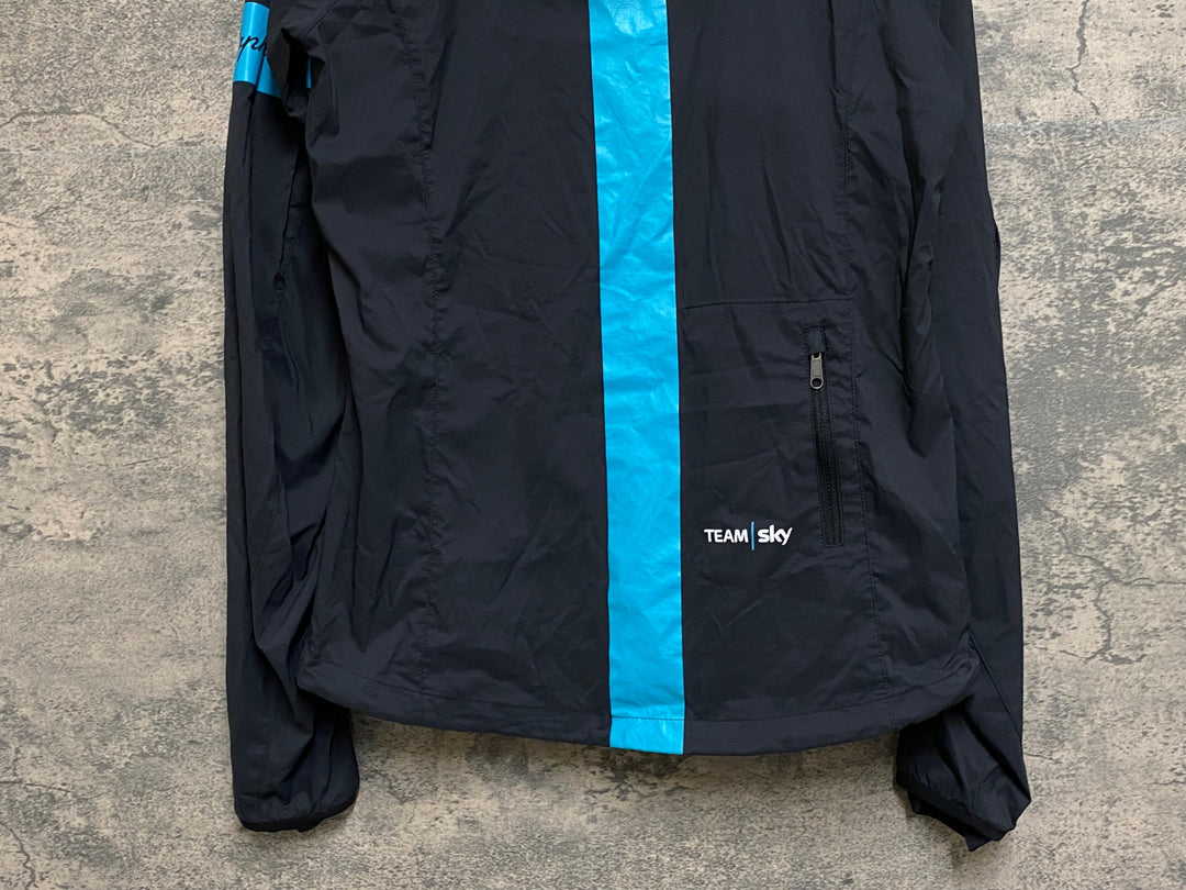 JN164 ラファ Rapha SPRAY JACKET 長袖 ウィンドブレーカー 黒 S TEAM Sky