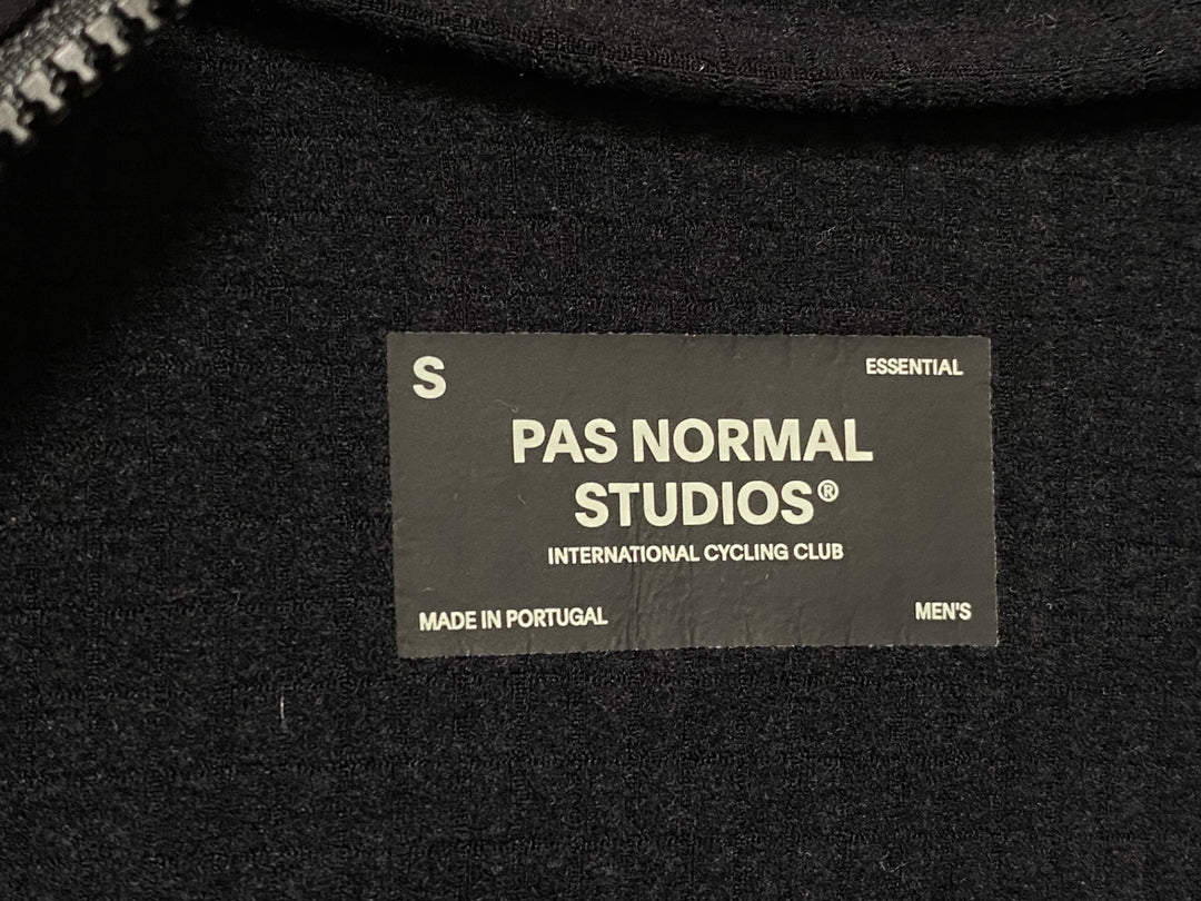 KD412 パスノーマルスタジオ PAS NORMAL STUDIOS Men's Essential Long Sleeve Jersey 長袖 サイクルジャージ 黒 S 裏起毛