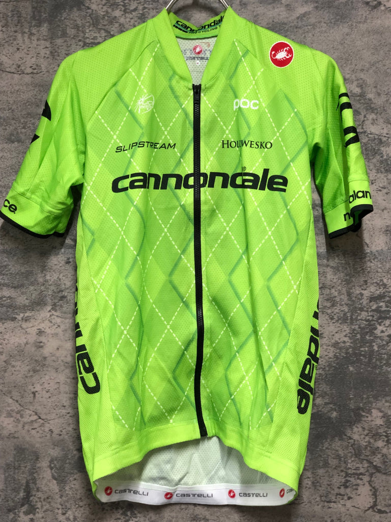 KD666 カステリ CASTELLI 半袖 サイクルジャージ 緑 M CANNONDALE