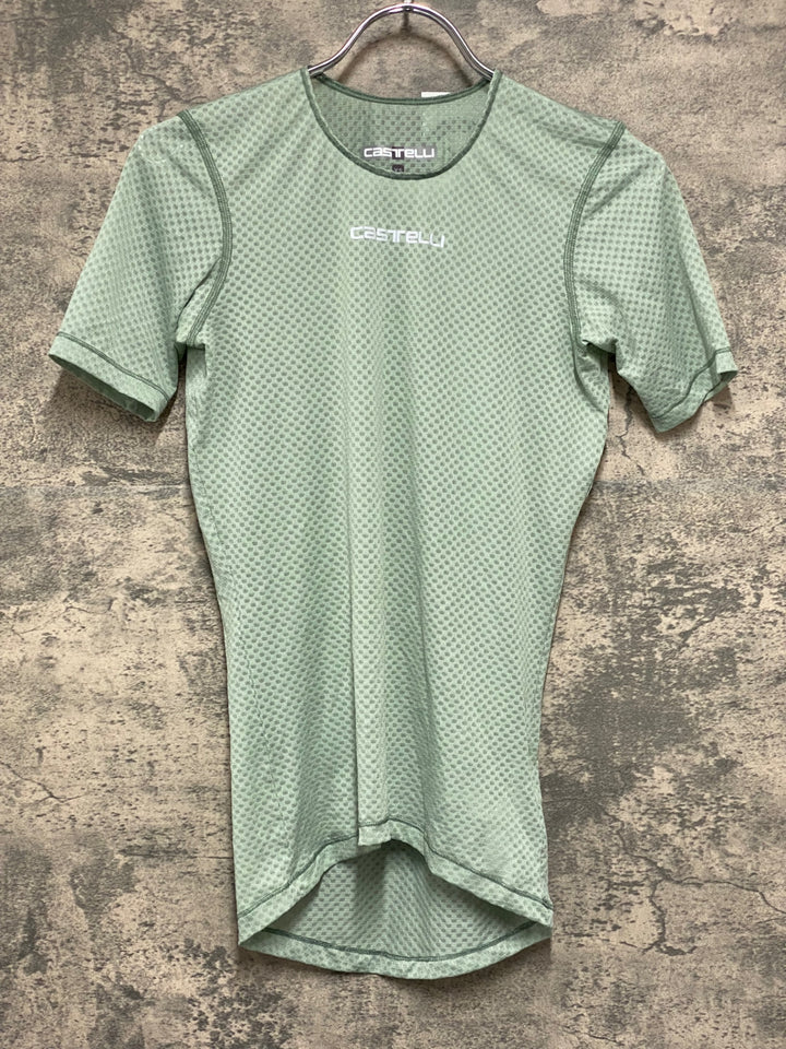 JP766 カステリ CASTELLI 半袖 ベースレイヤー 黄緑 XS