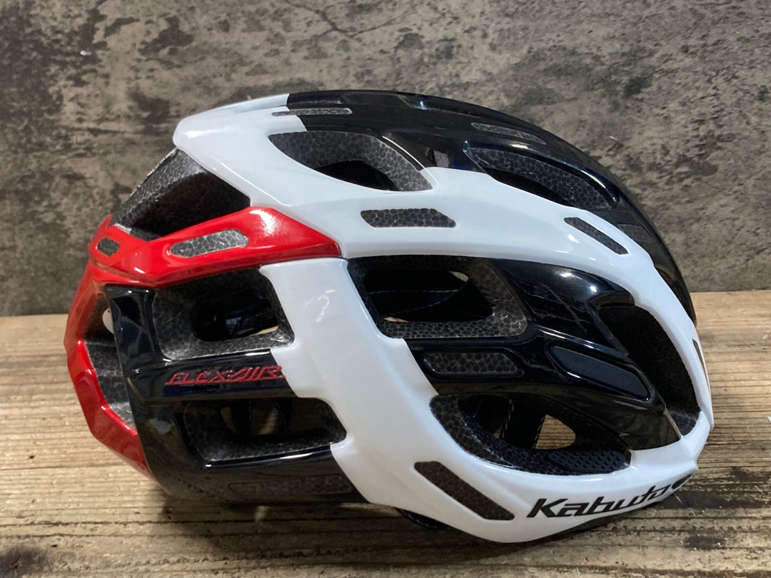 KE999 カブト KABUTO FLEX-AIR ヘルメット S/M 55-58cm R0605製造 白黒赤