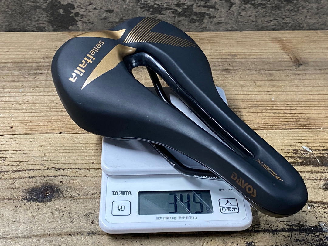 KH679 セライタリア SELLE ITALIA X-BOW DAVOS サドル 黒金 FEC ALLOY S3