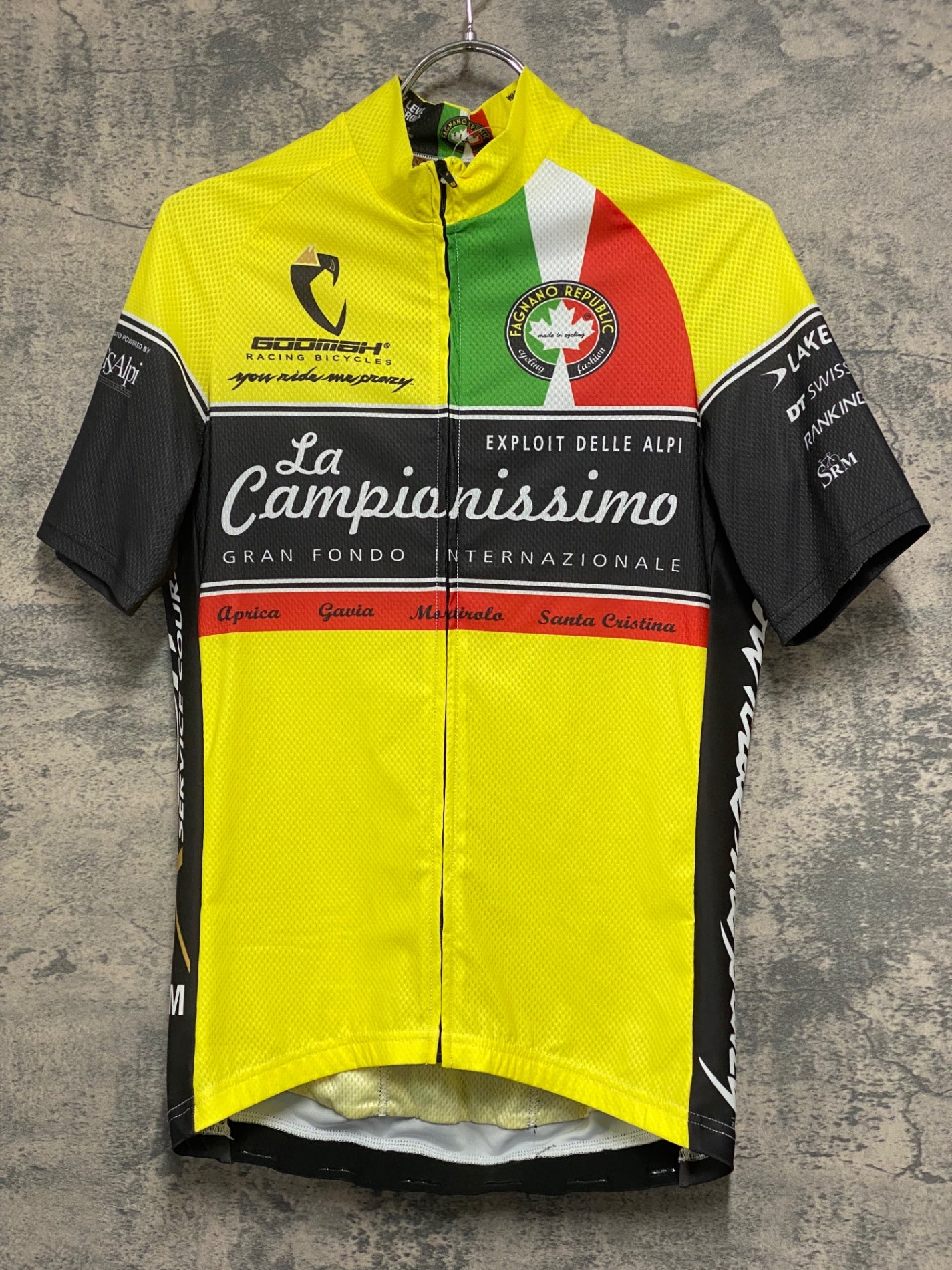 JV139 アソス ASSOS FAGNANO REPUBLIC 半袖 サイクルジャージ 黄 M