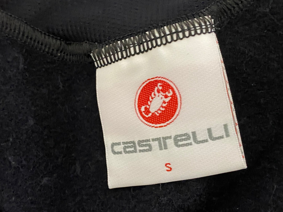 KG814 カステリ CASTELLI ロッソコルサ ROSSO CORSA ビブショーツ 黒 S 裏起毛