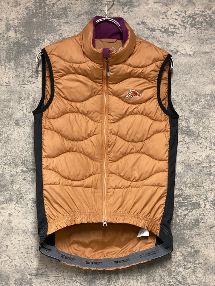KF514 カフェドシクリステ Cafe du Cycliste ALEXIA unisex サイクルベスト ジレ 茶色 XS