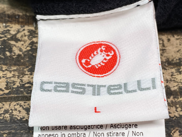 JE742 カステリ castelli レッグウォーマー NANOFLEX Lサイズ 黒 裏起毛 未使用