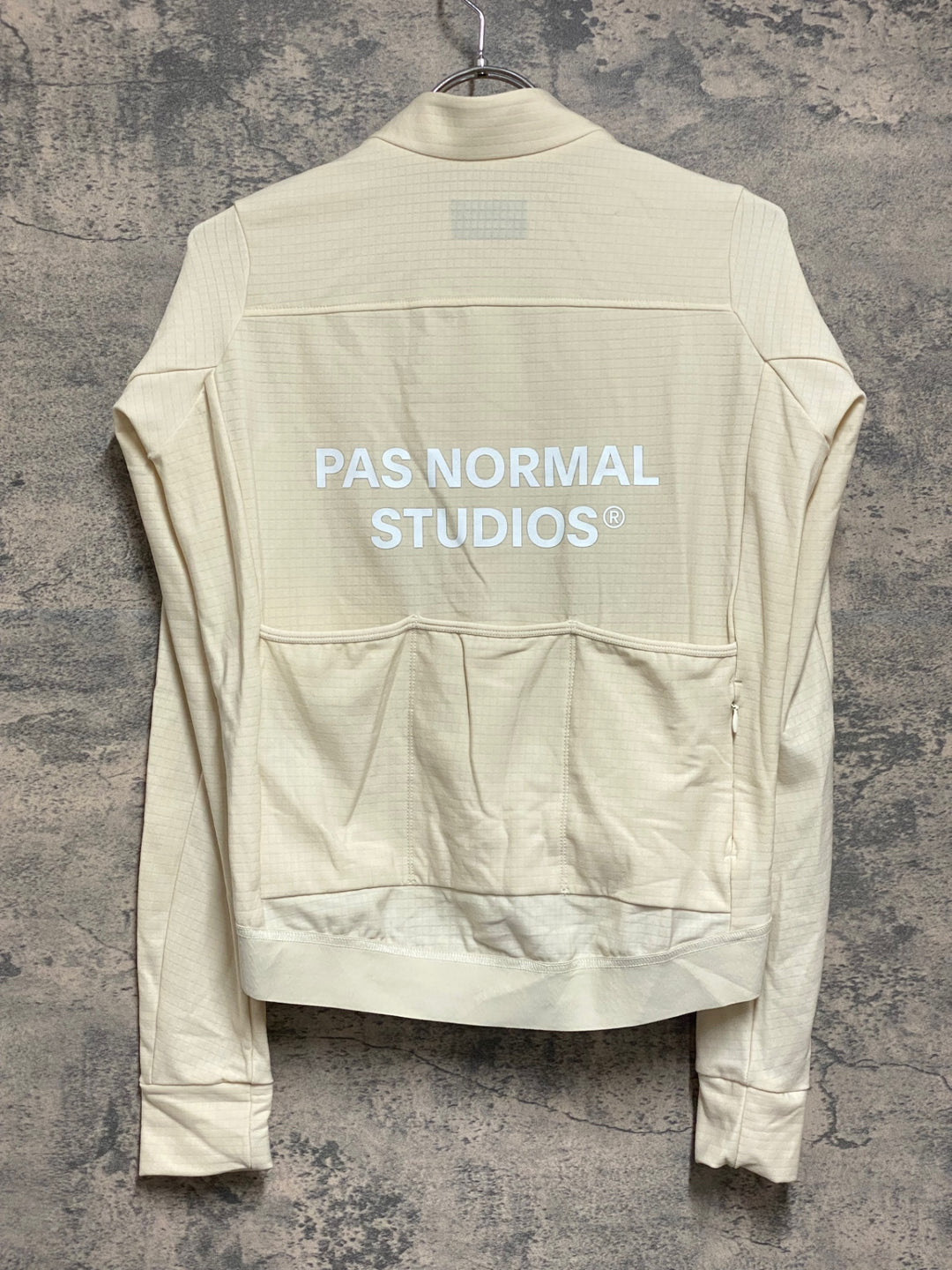 KM715 パスノーマルスタジオ PAS NORMAL STUDIOS MEN'S ESSENTIAL LONG SLEEVES 長袖 サイクルジャージ 白 裏起毛 S