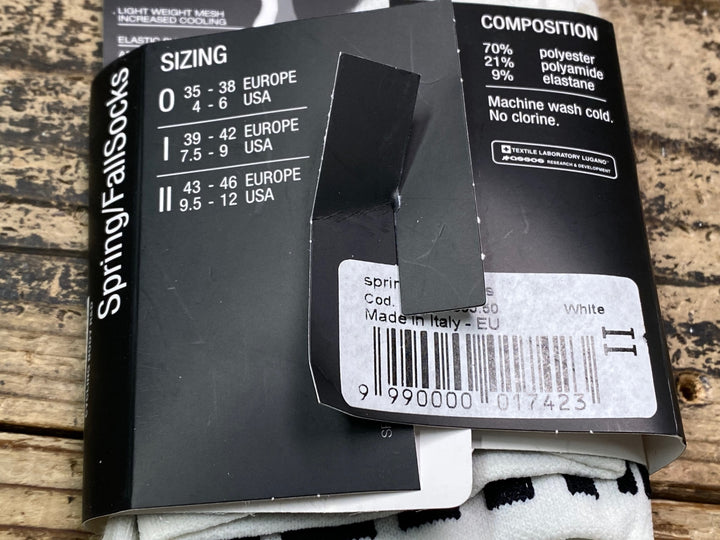 JQ209 アソス assos Spring FallSocks 2 ソックス 白
