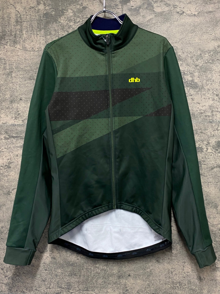 KJ095 dhb 長袖 サイクルジャケット 緑 L 裏起毛