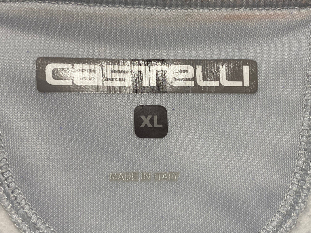 JW300 カステリ CASTELLI 長袖 サイクルジャージ グレー XL 裏起毛 ※擦れ、汚れあり