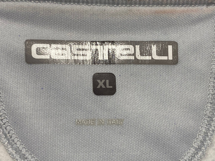 JW300 カステリ CASTELLI 長袖 サイクルジャージ グレー XL 裏起毛 ※擦れ、汚れあり