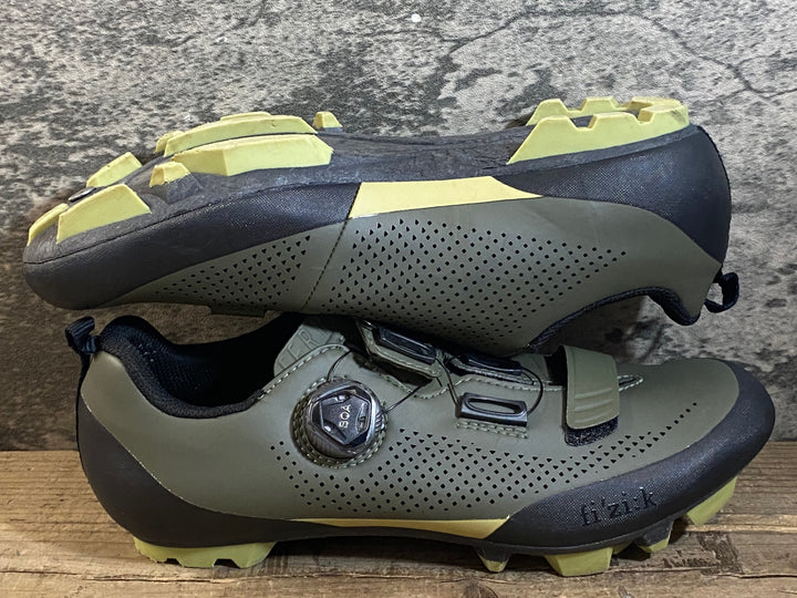 JP060 フィジーク FIZIK TERRA XS ビンディングシューズ SPD EU42 カーキ ※ソール傷