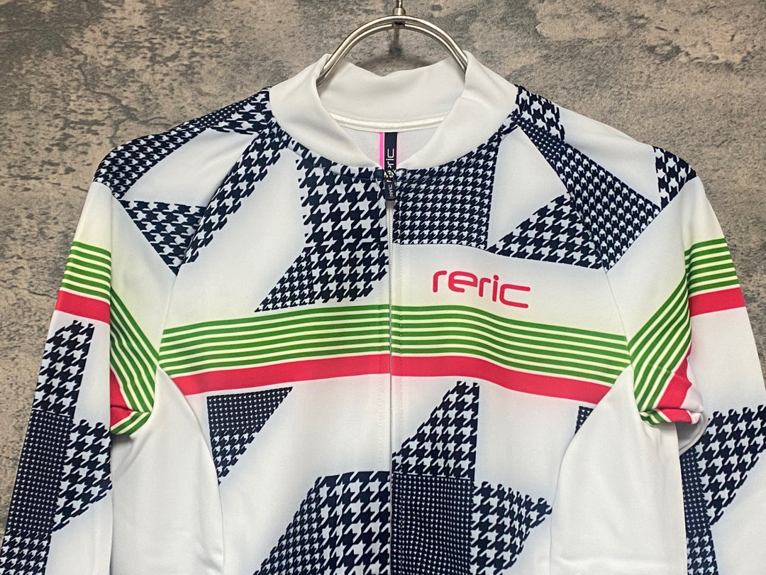 JV986 レリック reric Women's Sugar Long Sleeve Jersey 長袖 サイクルジャージ 白 M 裏起毛 レディース