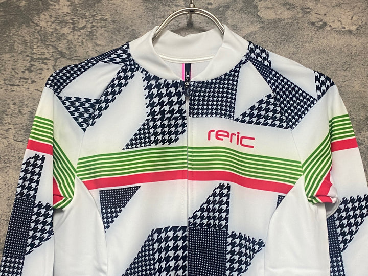 JV986 レリック reric Women's Sugar Long Sleeve Jersey 長袖 サイクルジャージ 白 M 裏起毛 レディース