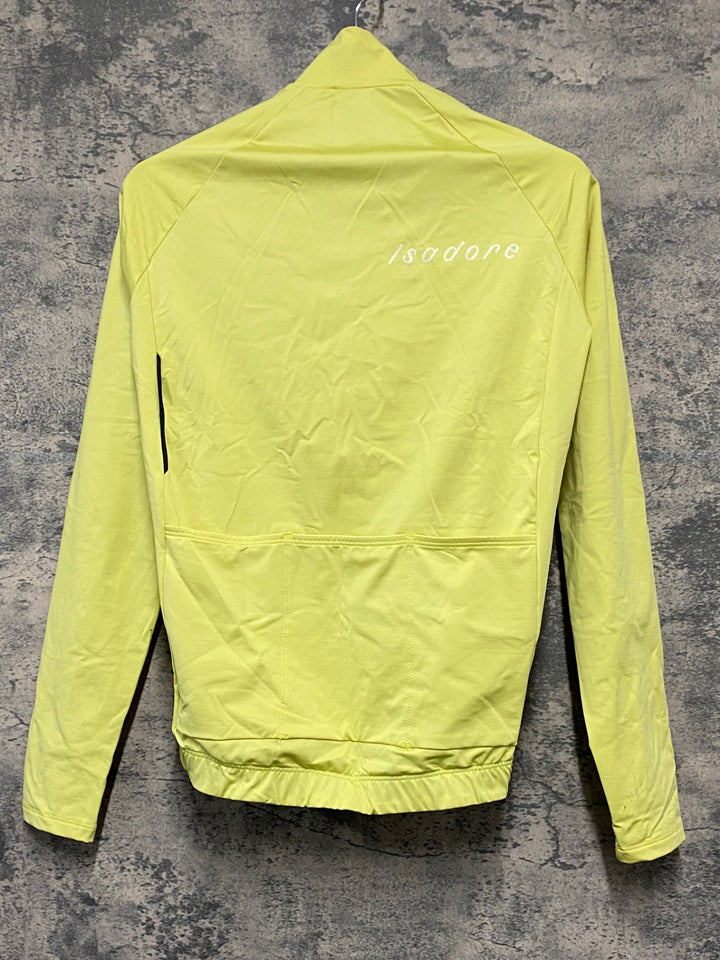 JW755 イザドア Isadore Debut Long Sleeve Jersey 長袖 サイクルジャージ 黄 S 裏起毛