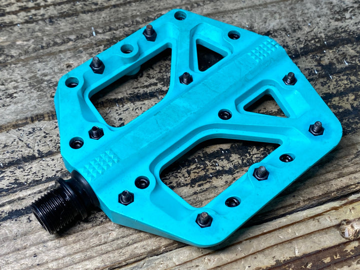 JO140 クランクブラザーズ crankbrothers スタンプ stamp1 フラットペダル 水色 クロモリ