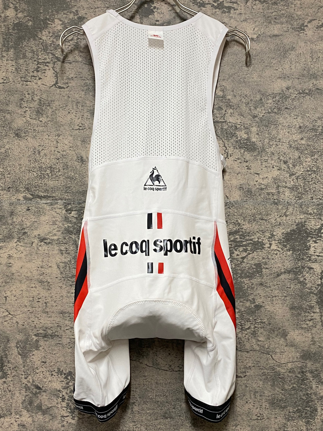 KG629 ルコックスポルティフ le coq sportif ビブショーツ 白 S 汚れアリ