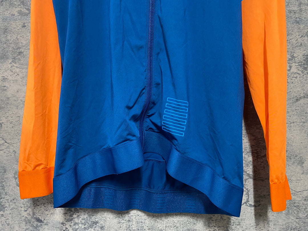 JM809 ラファ Rapha PRO TEAM LONG SLEEVE TRAINING JERSEY 長袖 サイクルジャージ 青 オレンジ L