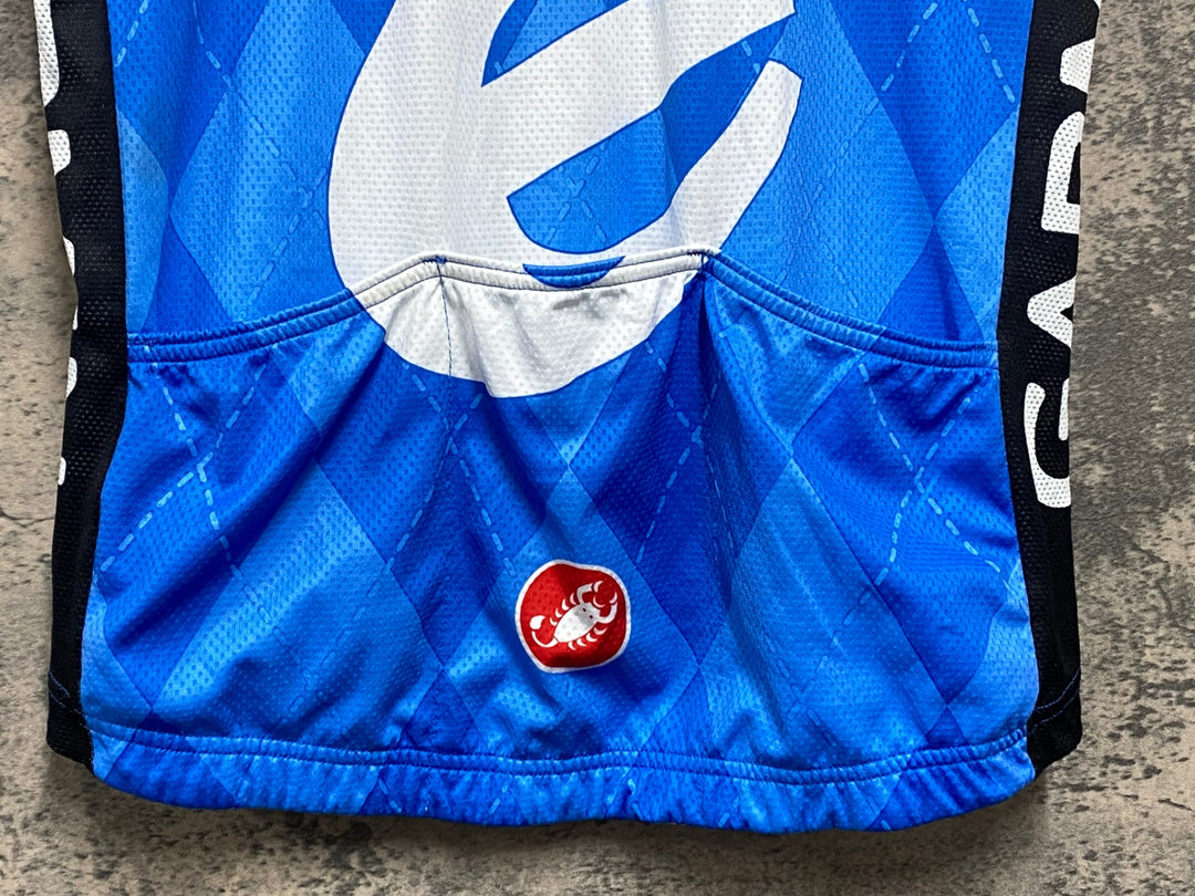 KB550 カステリ CASTELLI GARMIN 半袖 サイクルジャージ 青 M
