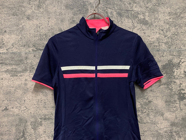 JY132 ラファ Rapha WOMEN'S SHORT SLEEVE BREVET JERSEY 半袖 サイクルジャージ レディース 紺 S