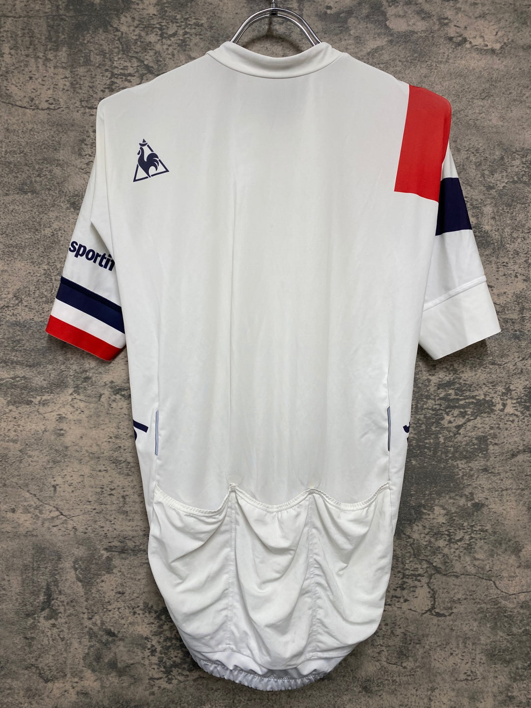 JS757 ルコックスポルティフ le coq sportif 半袖 サイクルジャージ L 白
