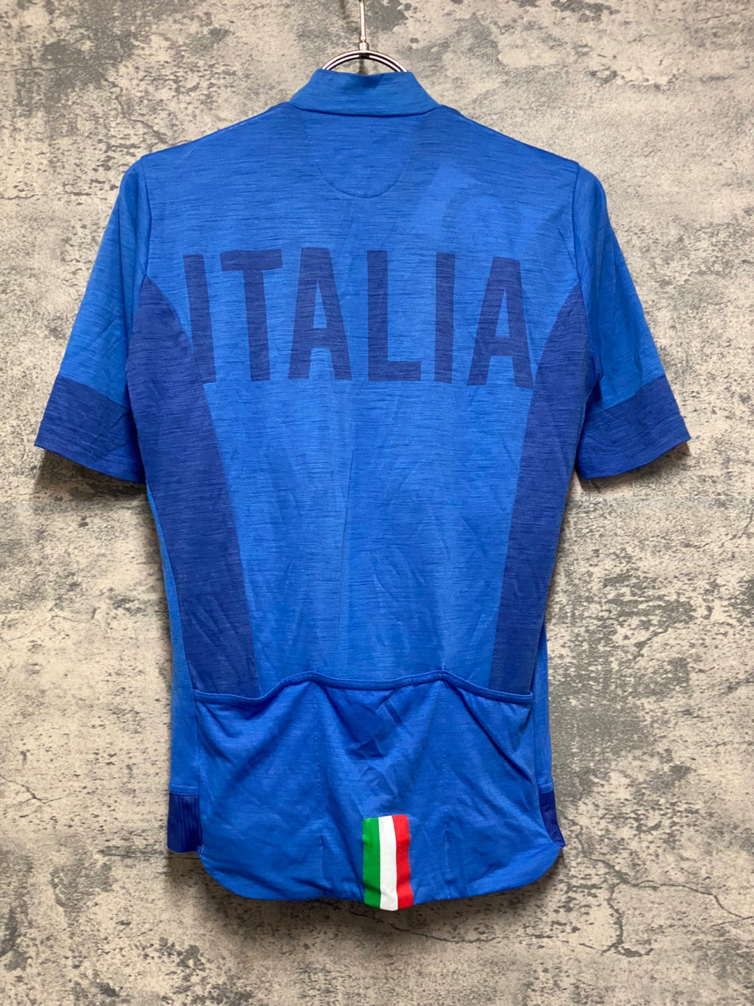 JS584 カステリ CASTELLI 半袖 サイクルジャージ 青 S ITALIA