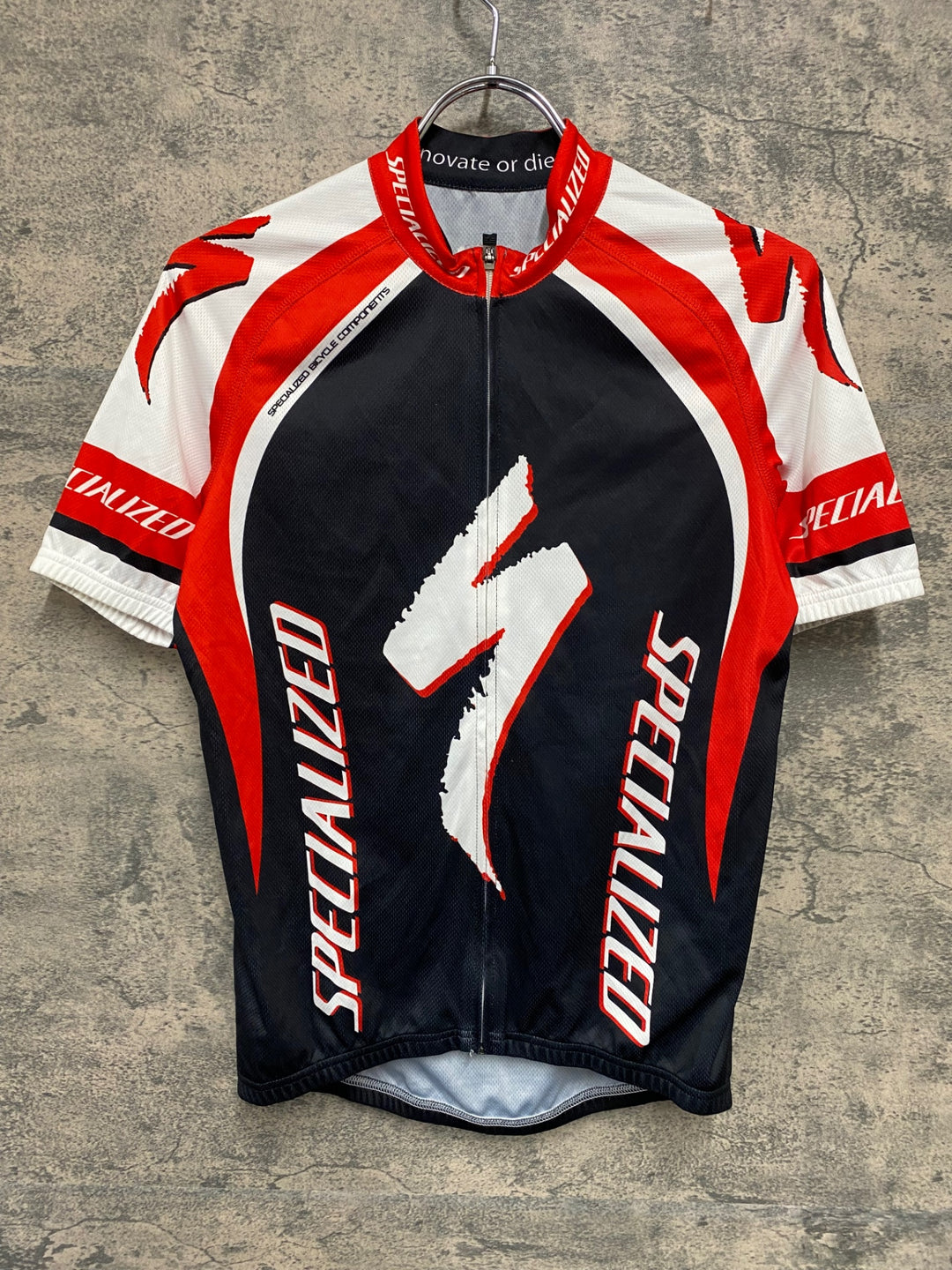 JR083 スペシャライズド SPECIALIZED 半袖サイクルジャージ 黒赤 S