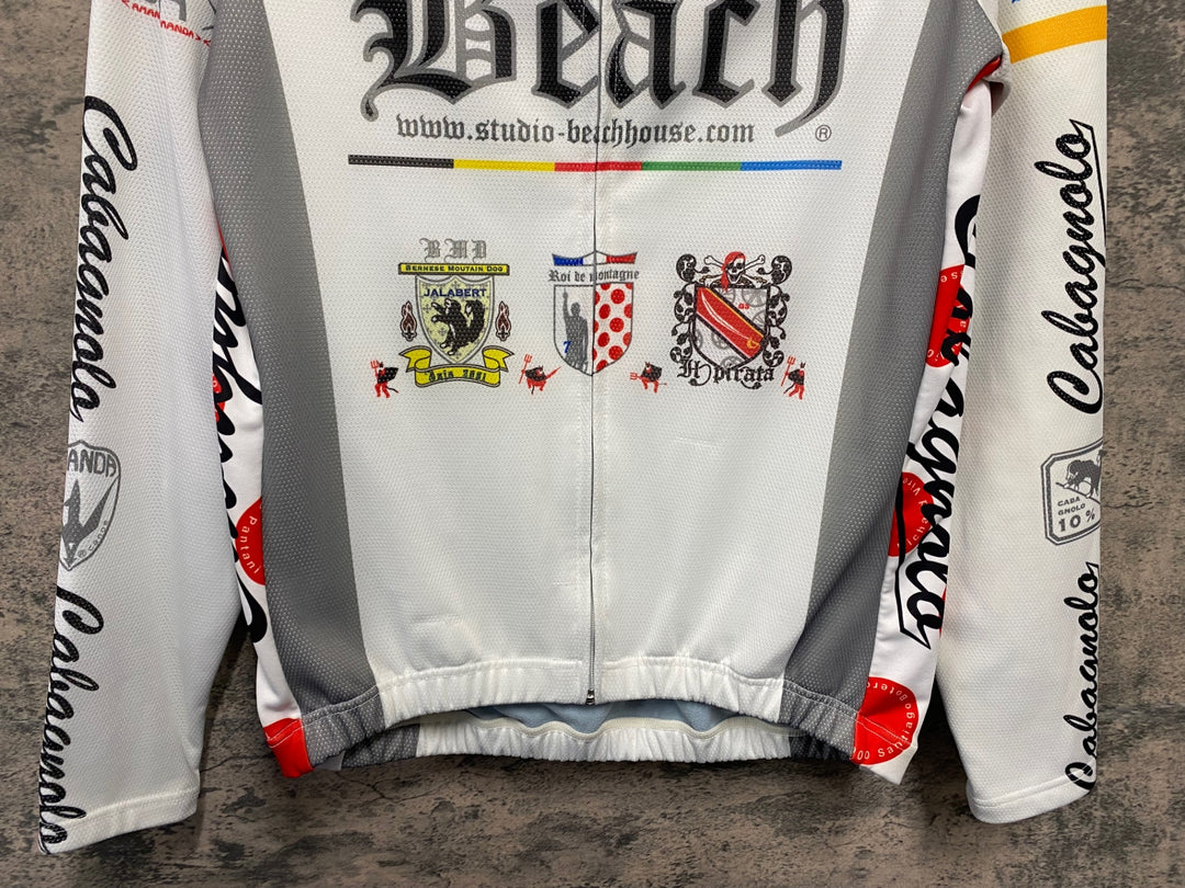 JT528 パールイズミ PEARL iZUMi 長袖 サイクルジャージ 白 M 裏起毛