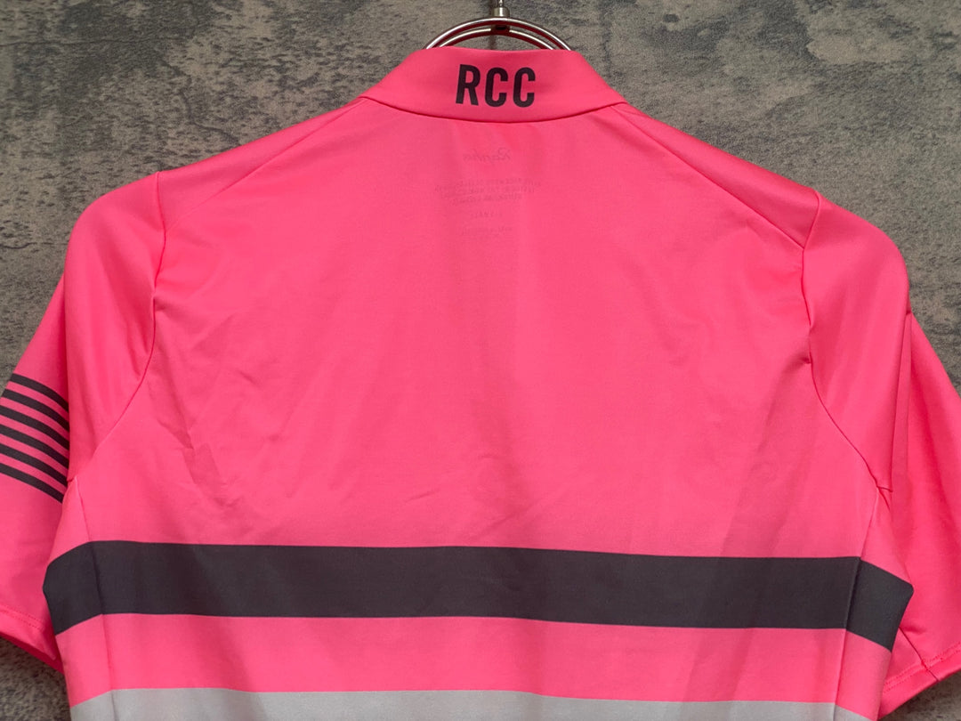 KF569 ラファ Rapha RCC MID WEIGHT JERSEY 半袖 サイクルジャージ ピンク XS ※汚れあり