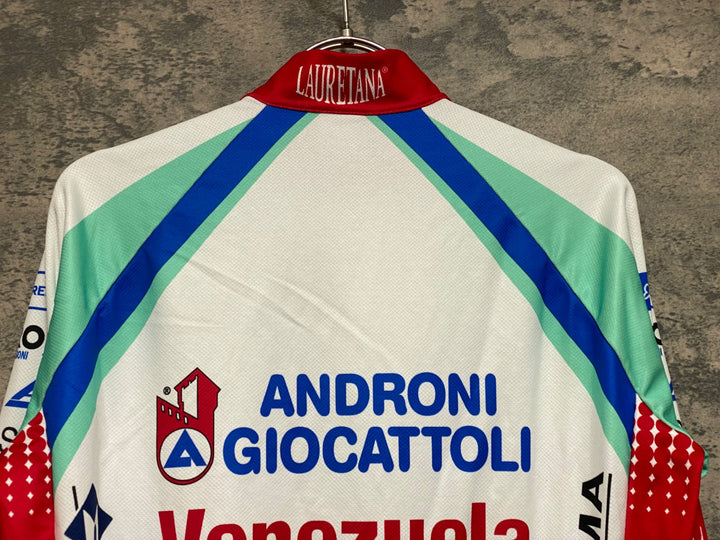 JS439 サンティーニ Santini 長袖 サイクルジャージ 白 M VENEZUELA